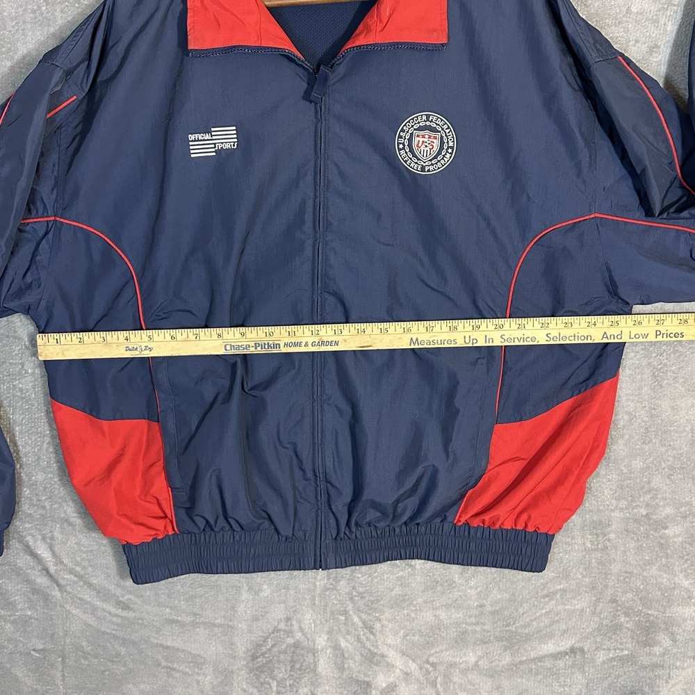 Vintage Official Sports USA Soccer Referee Program Windbreaker Jacket XL - Picture 7 of 9